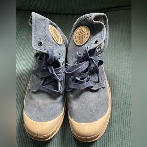 Palladium canvas booties medium blue Unisex